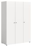 Kleiderschrank Carter in wei� Dreht�renschrank 3-t�rig 120 x 176 cm