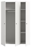 Kleiderschrank Carter in wei� Dreht�renschrank 3-t�rig 120 x 176 cm