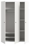 Kleiderschrank Carter in wei� Dreht�renschrank 3-t�rig 120 x 176 cm