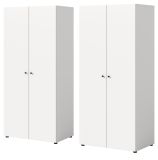 Kleiderschrank Carter in wei� Dreht�renschrank 4-t�rig 160 x 176 cm