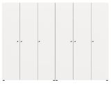Kleiderschrank Carter in wei� Dreht�renschrank 6-t�rig 240 x 176 cm