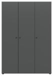 Kleiderschrank Carter in grau Dreht�renschrank 3-t�rig 120 x 176 cm
