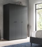 Kleiderschrank Carter in grau Dreht�renschrank 3-t�rig 120 x 176 cm