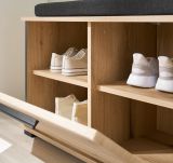 Garderobe Sitzbank Design-D in Evoke Eiche 80 x 50 cm