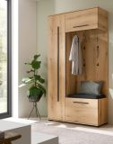 Kompaktgarderobe Design-D in Evoke Eiche 111 x 200 cm