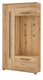 Kompaktgarderobe Design-D in Evoke Eiche 111 x 200 cm