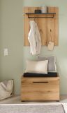 Garderobe Set 3-teilig Design-D in Evoke Eiche 80 x 200 cm