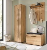 Garderobe Set 4-teilig Design-D in Evoke Eiche 140 x 200 cm