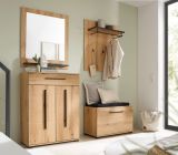 Garderobe Set 5-teilig Design-D in Evoke Eiche 170 x 200 cm, Soft-Close