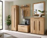 Garderobe Set 6-teilig Design-D in Evoke Eiche 230 x 200 cm