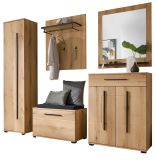 Garderobe Set 6-teilig Design-D in Evoke Eiche 230 x 200 cm
