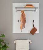 Garderobenpaneel Design-D in wei� 79 x 89 cm