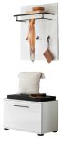Garderobe Set 3-teilig Design-D in wei� Hochglanz 80 x 200 cm