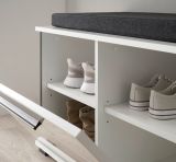 Garderobe Set 5-teilig Design-D in wei� Hochglanz 230 x 200 cm