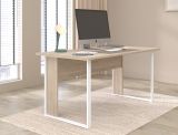 Schreibtisch StartUP in Eiche und wei� Laptoptisch f�r Homeoffice und B�ro 150 x 80 cm