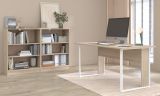 Schreibtisch StartUP in Eiche und wei� Laptoptisch f�r Homeoffice und B�ro 150 x 80 cm