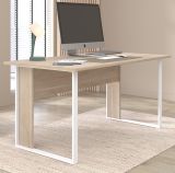 Schreibtisch StartUP in Eiche und wei� Laptoptisch f�r Homeoffice und B�ro 150 x 80 cm