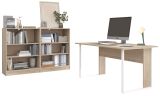 B�rom�bel Set StartUP in Eiche und wei� mit Schreibtisch und 2 x Regal f�r Homeoffice