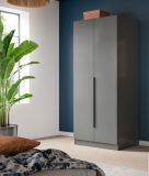 Kleiderschrank Swan in grau Dreht�renschrank 2-t�rig 80 x 181 cm