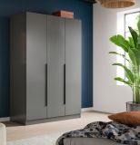 Kleiderschrank Swan in grau Dreht�renschrank 3-t�rig 120 x 181 cm
