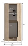 Kleiderschrank Swan in Sonoma Eiche Dreht�renschrank 2-t�rig 80 x 181 cm