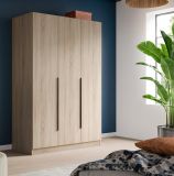 Kleiderschrank Swan in Sonoma Eiche Dreht�renschrank 3-t�rig 120 x 181 cm