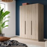 Kleiderschrank Swan in Sonoma Eiche Dreht�renschrank 3-t�rig 120 x 181 cm