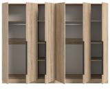 Kleiderschrank Swan in Sonoma Eiche Dreht�renschrank 6-t�rig 240 x 181 cm