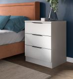 Nachttisch Swan in wei� Nachtkommode in Komforth�he 45 x 60 cm