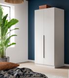 Kleiderschrank Swan in wei� Dreht�renschrank 2-t�rig 80 x 181 cm