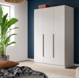 Kleiderschrank Swan in wei� Dreht�renschrank 3-t�rig 120 x 181 cm
