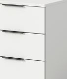 Nachttisch Set Swan in wei� 2x Nachtkommode in Komforth�he 45 x 60 cm