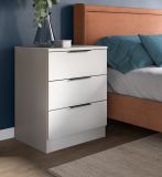 Nachttisch Set Swan in wei� 2x Nachtkommode in Komforth�he 45 x 60 cm