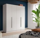 Kleiderschrank Swan in wei� Dreht�renschrank 4-t�rig 160 x 181 cm