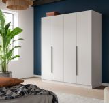 Kleiderschrank Swan in wei� Dreht�renschrank 4-t�rig 160 x 181 cm