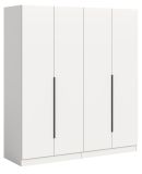 Kleiderschrank Swan in wei� Dreht�renschrank 4-t�rig 160 x 181 cm