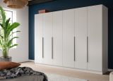 Kleiderschrank Swan in wei� Dreht�renschrank 6-t�rig 240 x 181 cm