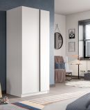 Kleiderschrank Girona in wei� Dreht�renschrank 2-t�rig 80 x 183 cm