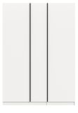 Kleiderschrank Girona in wei� Dreht�renschrank 3-t�rig 130 x 183 cm