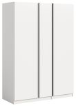 Kleiderschrank Girona in wei� Dreht�renschrank 3-t�rig 130 x 183 cm