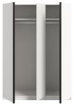 Kleiderschrank Girona in wei� Dreht�renschrank 3-t�rig 130 x 183 cm