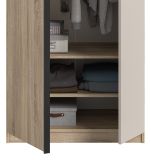 Kleiderschrank Girona in Sonoma Eiche und Kaschmir Dreht�renschrank 2-t�rig 80 x 183 cm