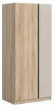 Kleiderschrank Girona in Sonoma Eiche und Kaschmir Dreht�renschrank 2-t�rig 80 x 183 cm
