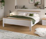 Bett Mirano in wei� L�rche und Eiche Artisan Landhaus Doppelbett Liegefl�che 180 x 200 cm