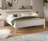 Bett Mirano in wei� L�rche und Eiche Artisan Landhaus Doppelbett Liegefl�che 180 x 200 cm