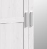 Kleiderschrank Mirano in wei� L�rche und Eiche Artisan Landhaus Dreht�renschrank 4-t�rig mit Spiegel