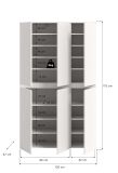 Mehrzweckschrank Assino in wei� 105 x 175 cm