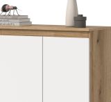 Kommode Assino in wei� und Evoke Eiche 105 x 111 cm