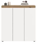 Kommode Assino in wei� und Evoke Eiche 105 x 111 cm