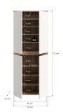 Mehrzweckschrank Assino in wei� und Evoke Eiche 70 x 175 cm